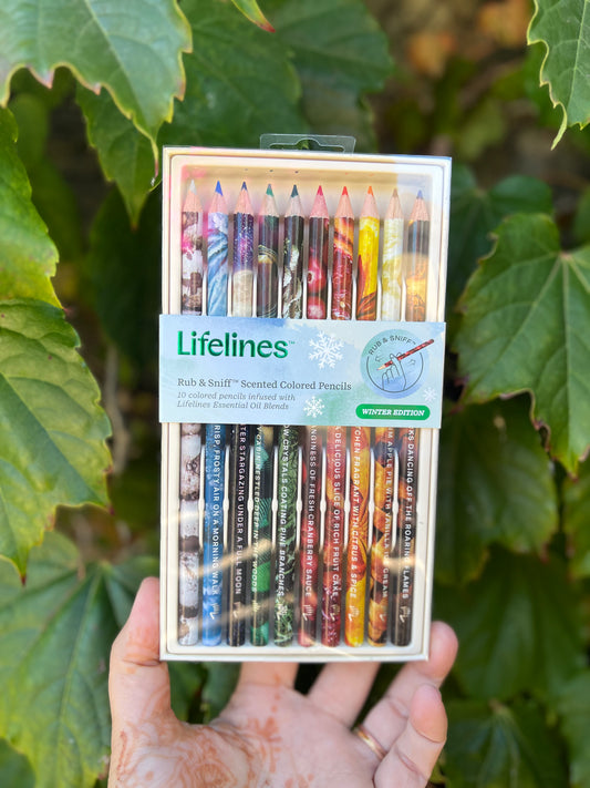 Lifelines Rub & Sniff Scented Colored Pencils Winter