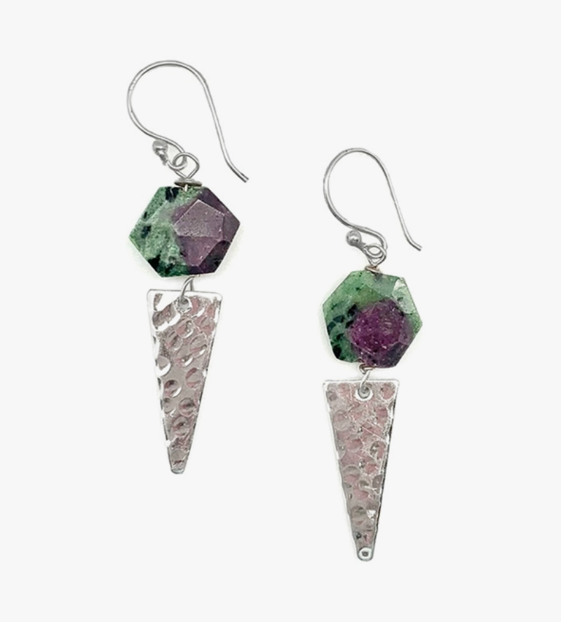 Akriti Hexagon Earrings