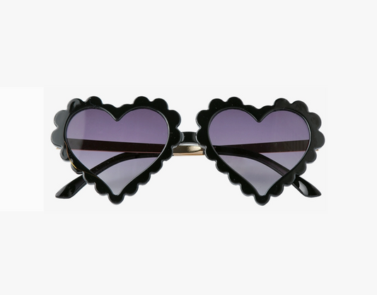 Girls Heart Sunglasses Black