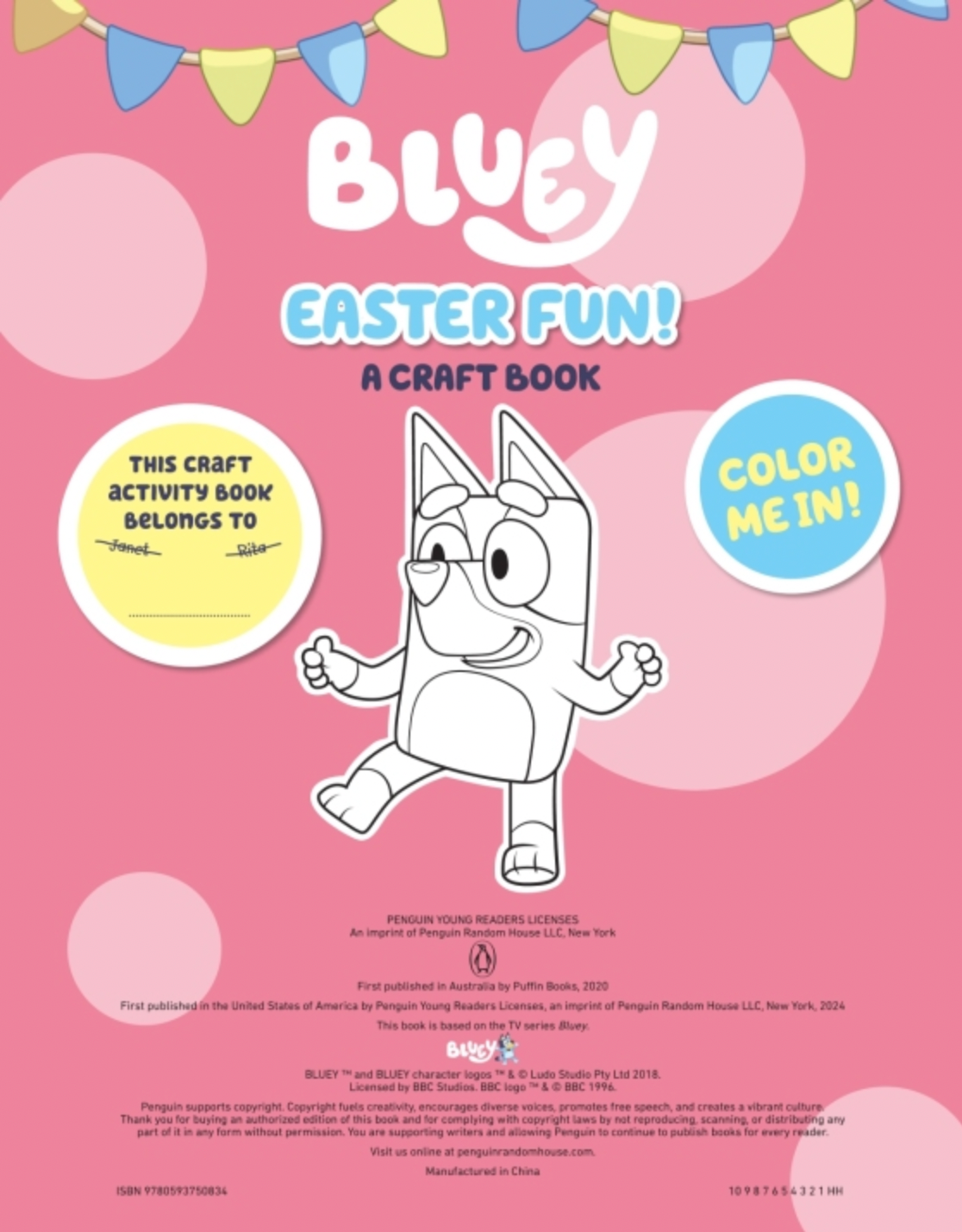 Bluey Easter Fun Craft Book