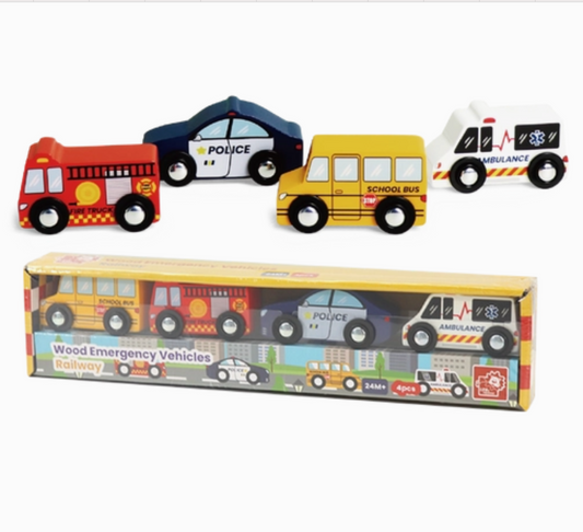 Wooden Emergency Vehicles Set