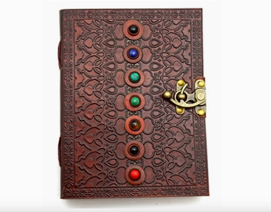 Chakra Leather Journal 6x8