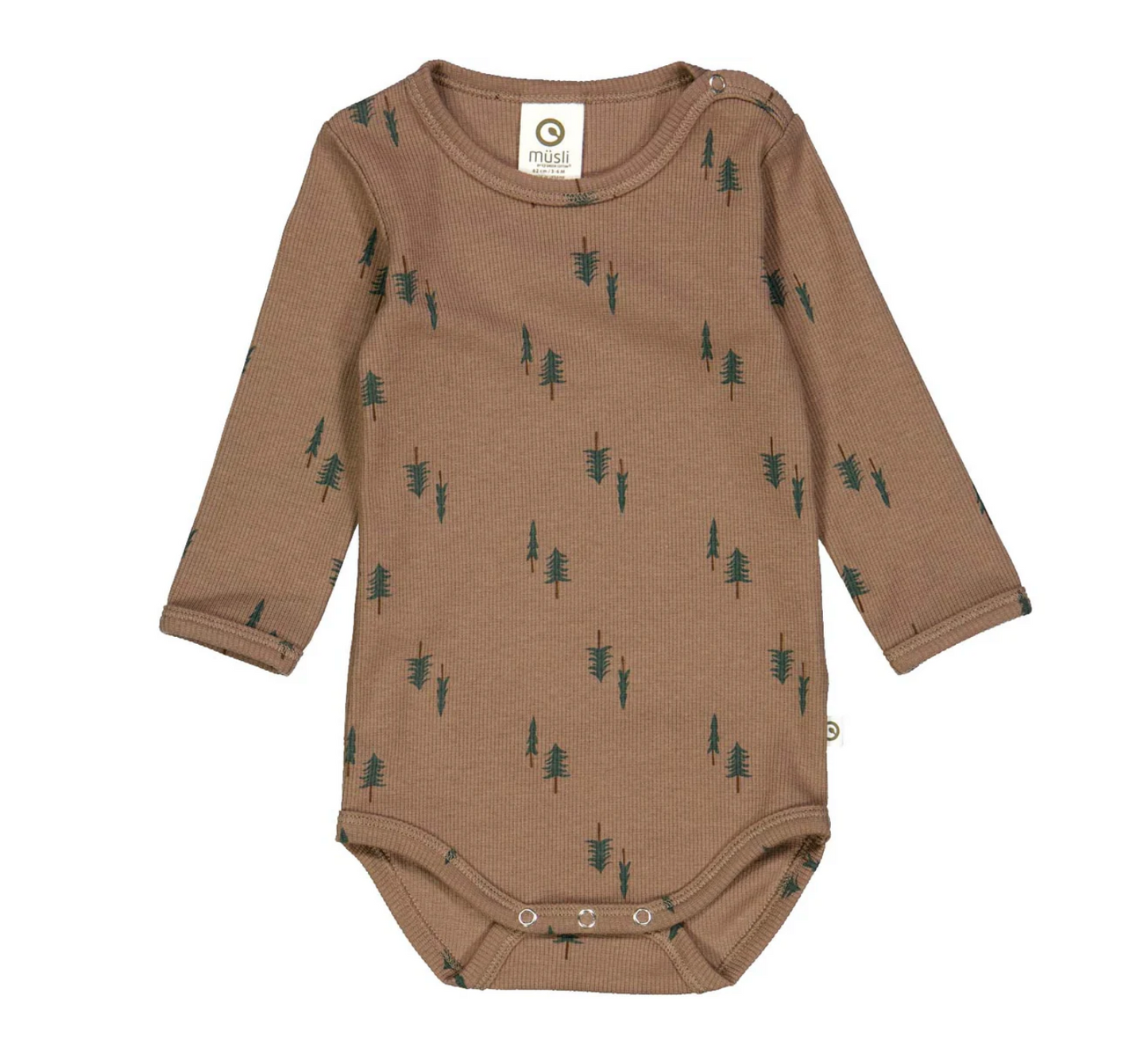 Pine Ribbed Baby Onesie