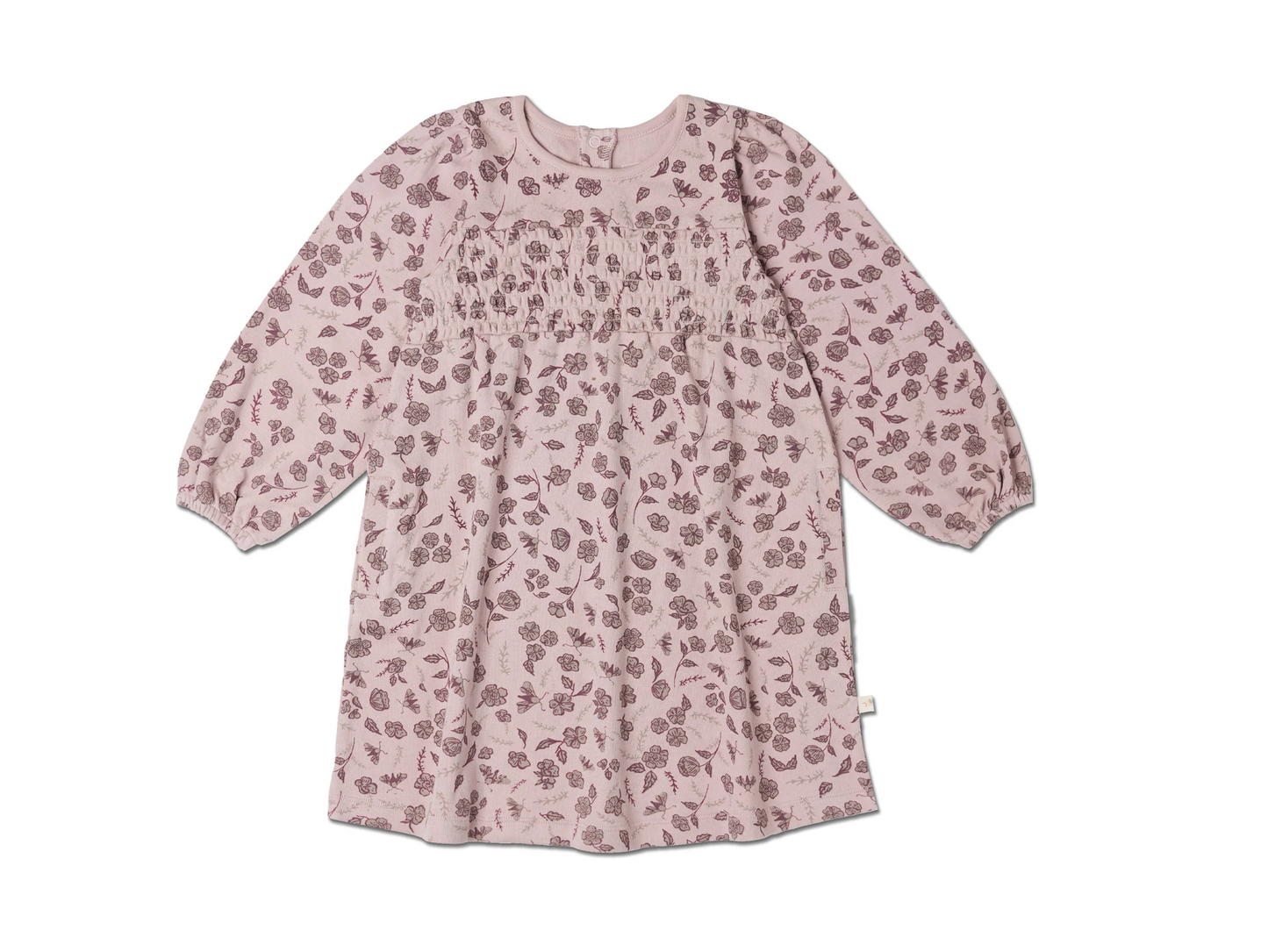 Girls Organic Smocked Sundress Mystic Floral