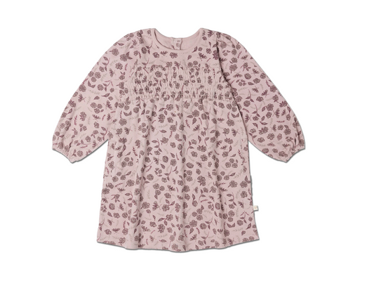 Girls Organic Smocked Sundress Mystic Floral