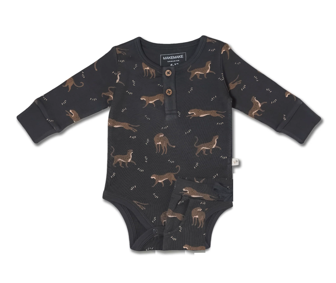 Leopard Organic Onesie