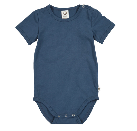 Cozy Me Navy Organic Onesie