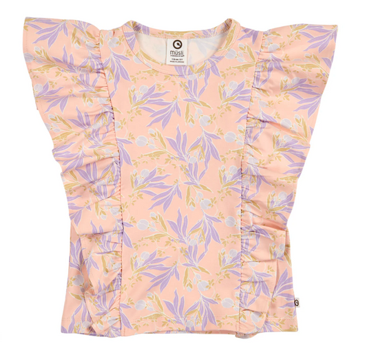 Girls Peony Ruffle Top
