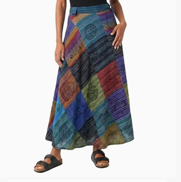 Patchouli Long Wrap Skirt