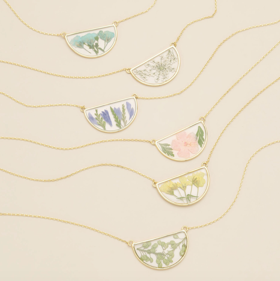 Pressed Flower Necklace