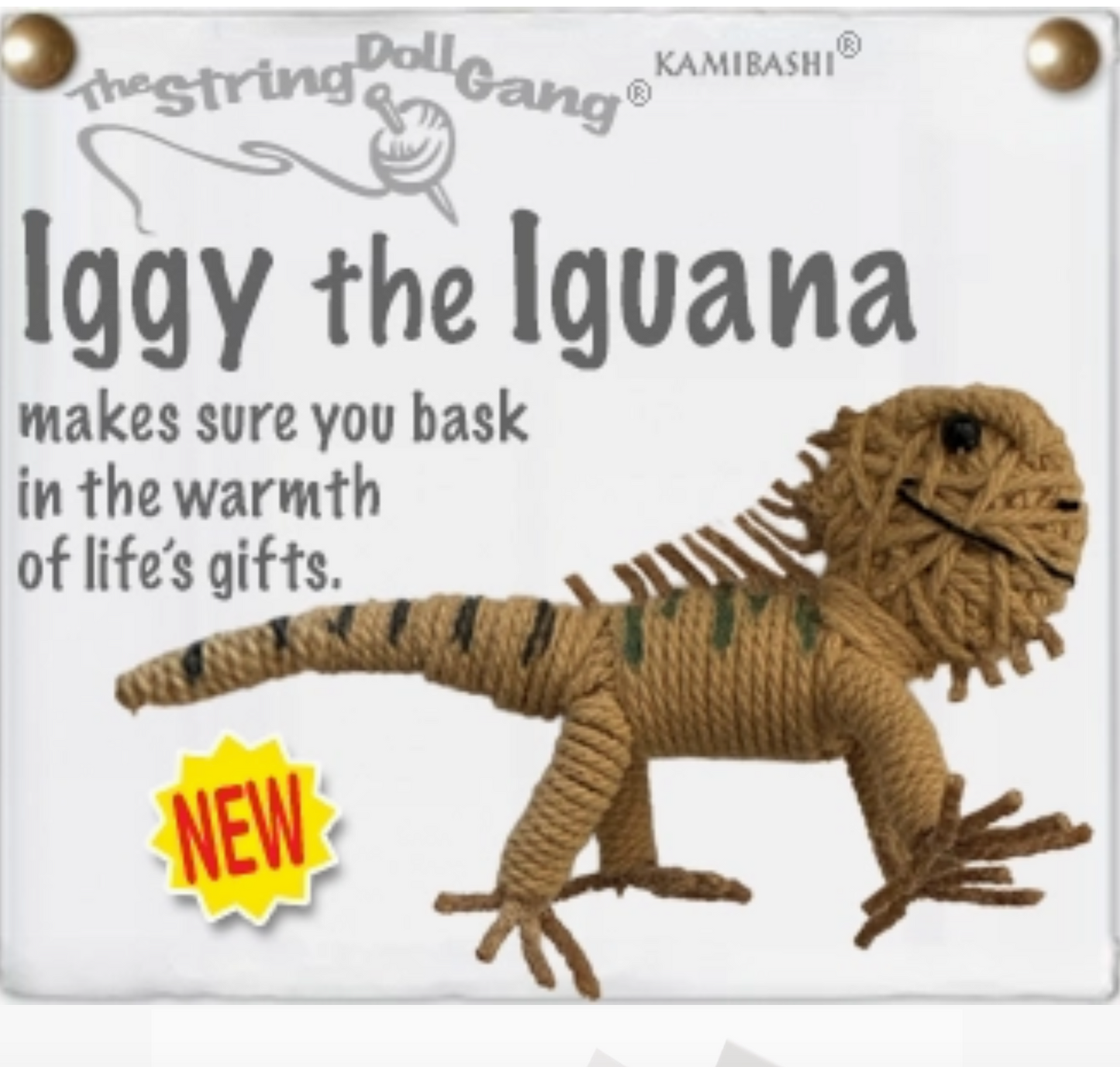 Iggy the Iguana String Doll Keychain