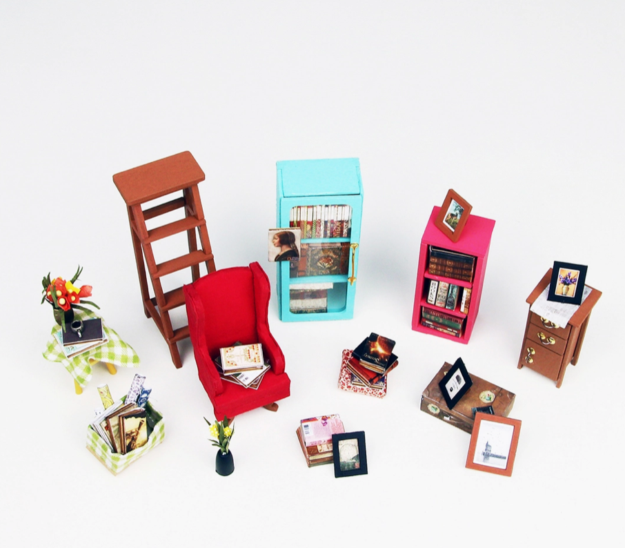 DIY Miniature House Kit: Sam’s Study