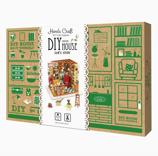 DIY Miniature House Kit: Sam’s Study