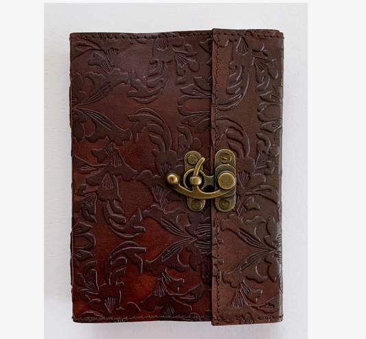 Leather Journal Flower Garden