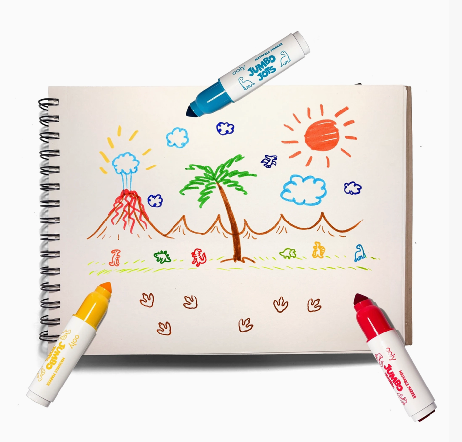 Jumbo Jots Dual Tip Dinosaur Stamp Markers