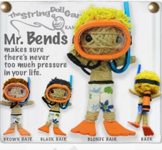 Mr Bends Snorkeler String Doll Keychain