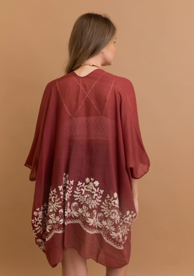 Lightweight Embroidery Kimono