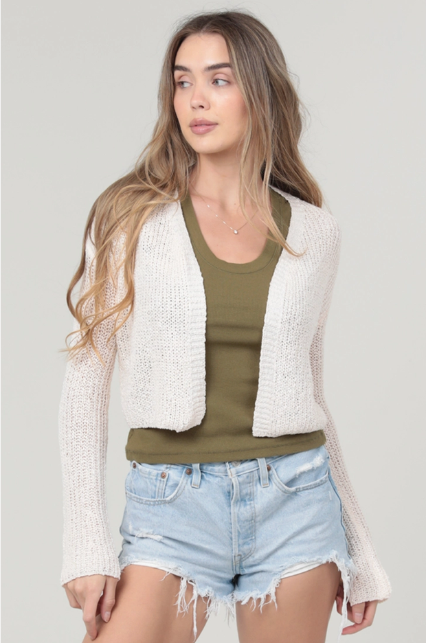 Lightweight Flare Sleeve Cardigan
