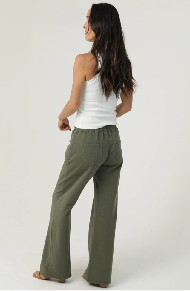 French Terry Wide Straight Leg Pants