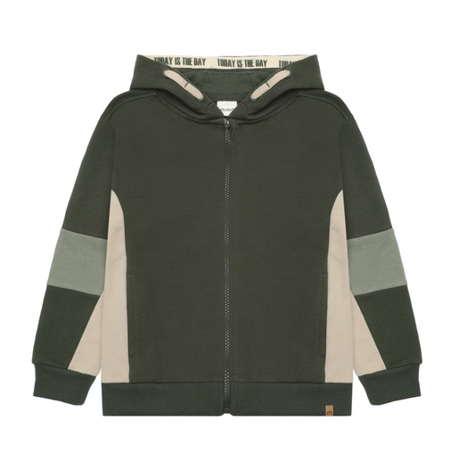Boys Colorblock Zip Sweatshirt