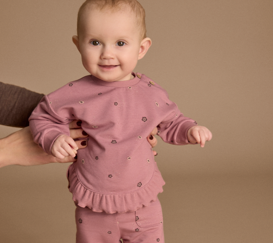 Baby Girl Tiny Floral Sweatshirt Top
