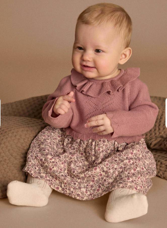 Baby Mix Print Knit Floral Dress