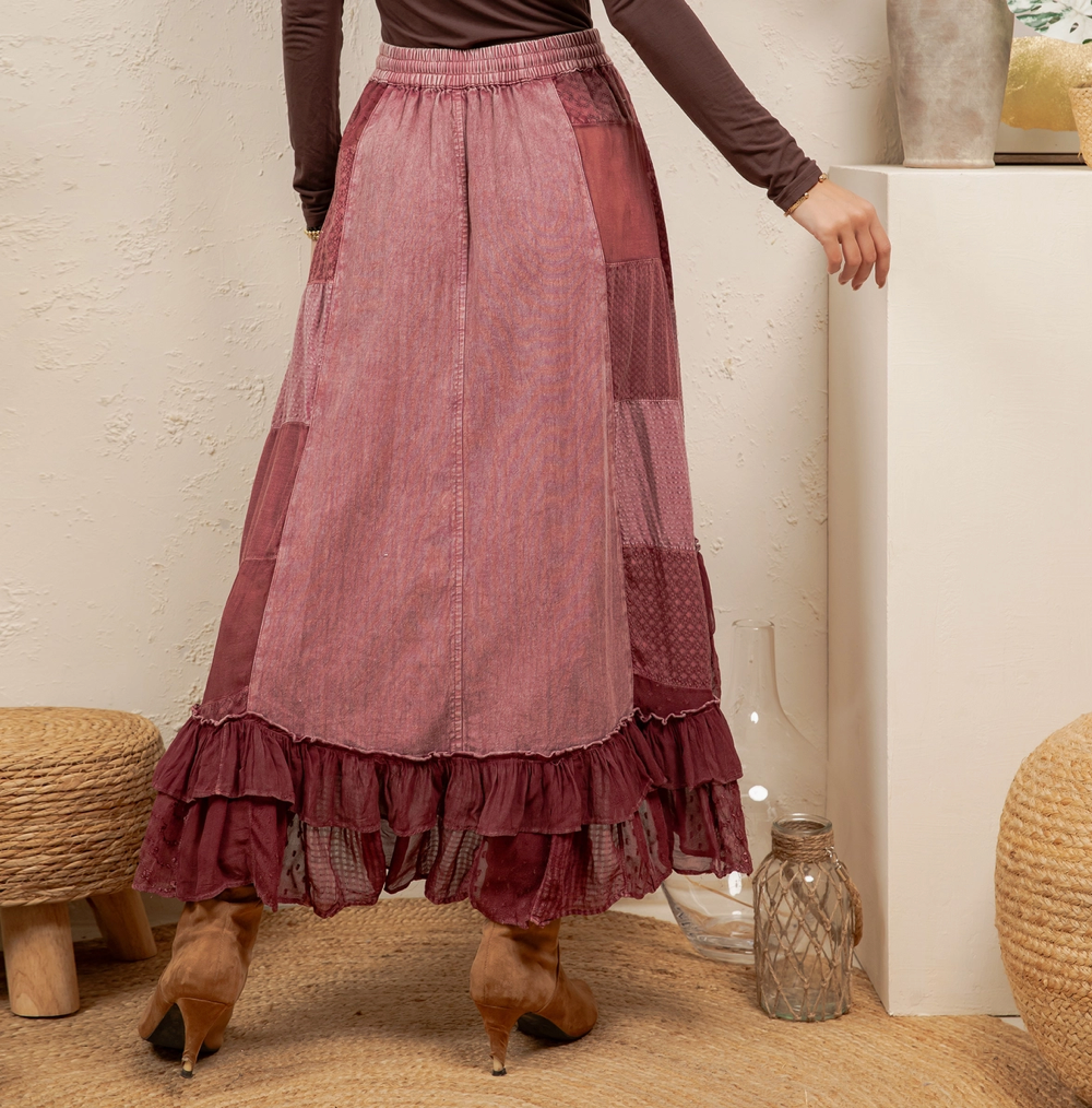 Whimsical Mid-Length Ruffle Skirt