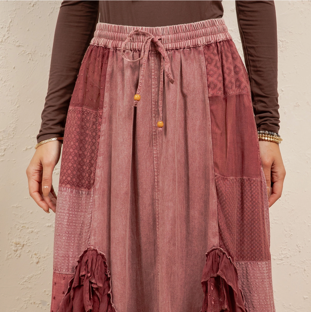 Whimsical Mid-Length Ruffle Skirt