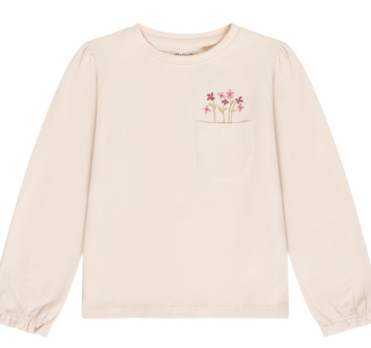 Girls Flowers in Pocket Shirt