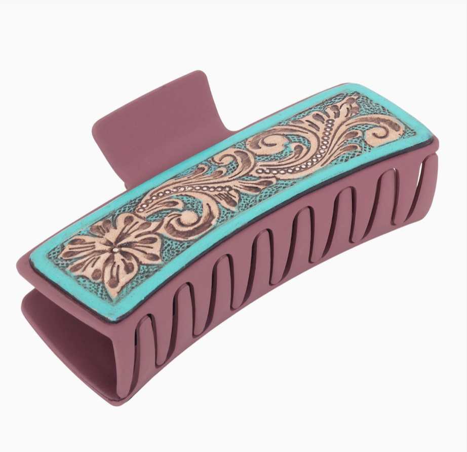 Cindertrail Handtooled Hair Claw