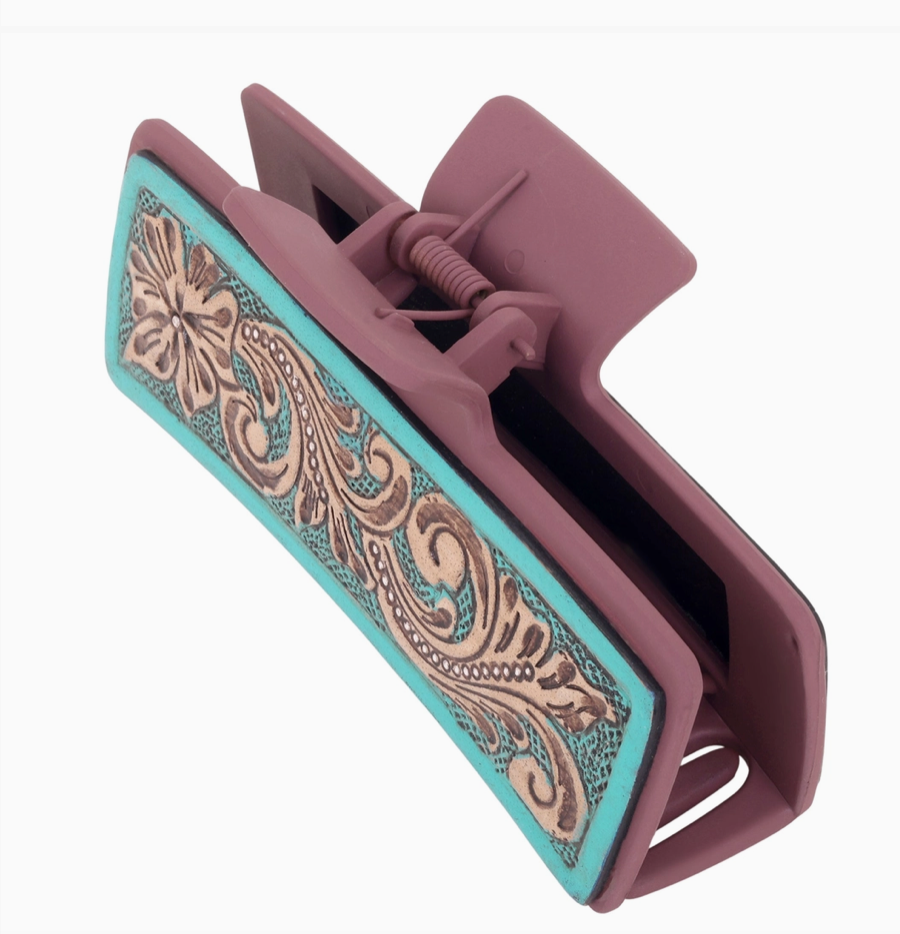 Cindertrail Handtooled Hair Claw