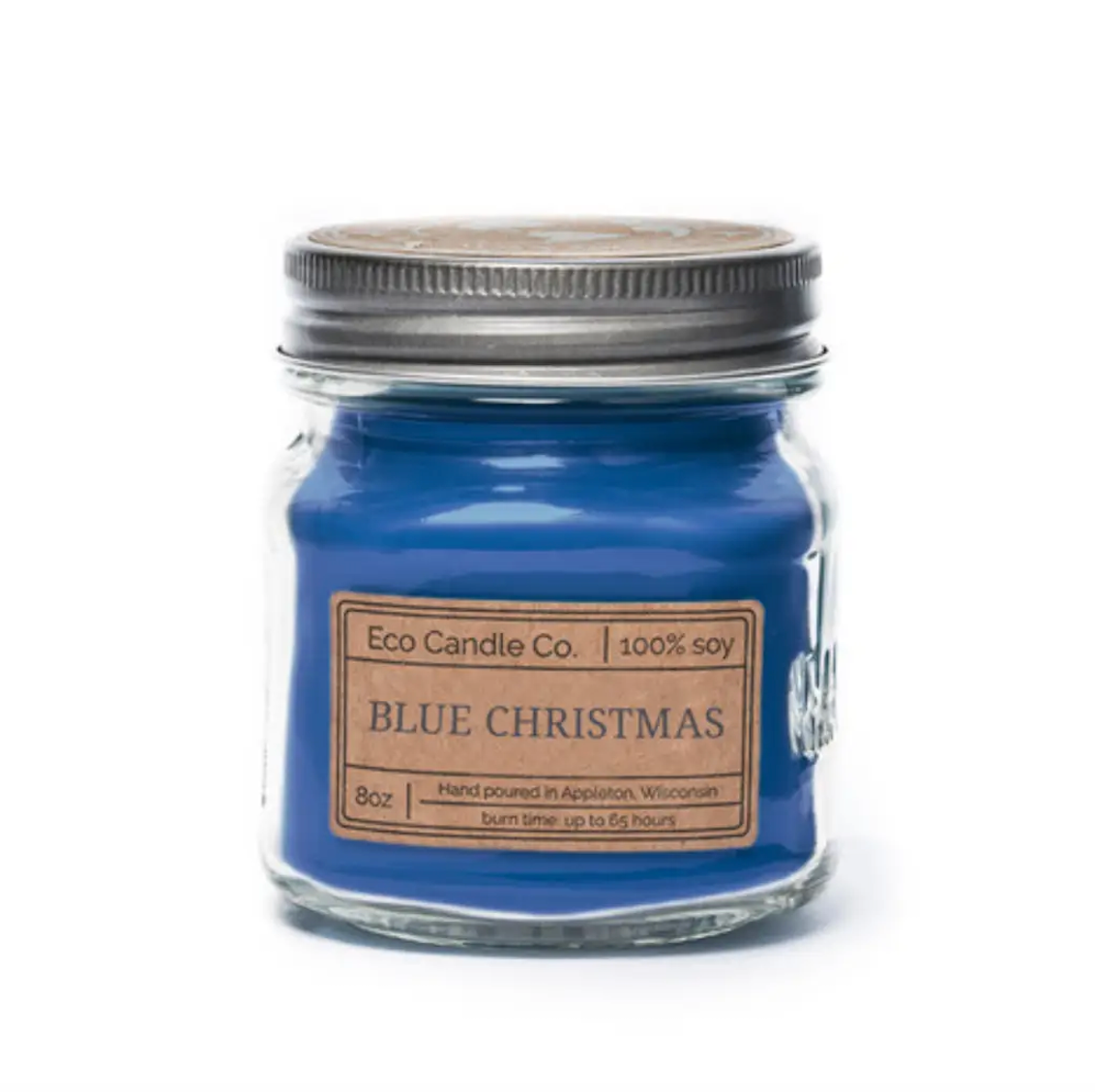 Mason Candle Blue Christmas