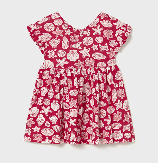 Girls Seashell Red Dress