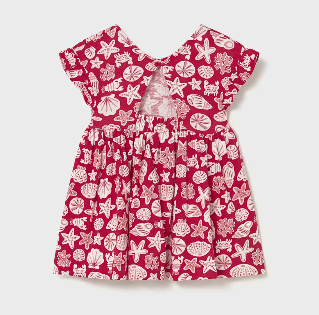 Girls Seashell Red Dress