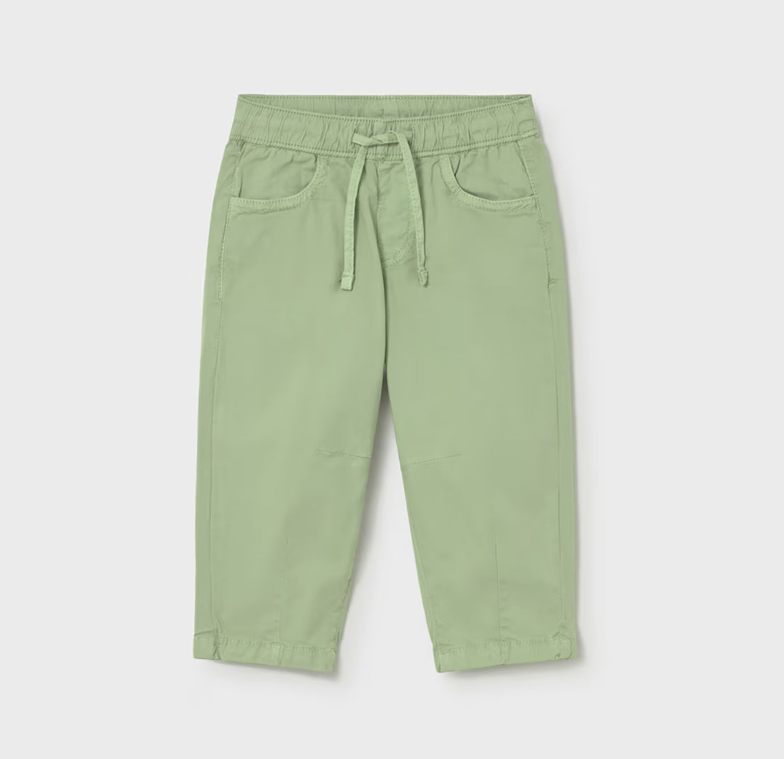 Boys Matcha Green Poplin Pants