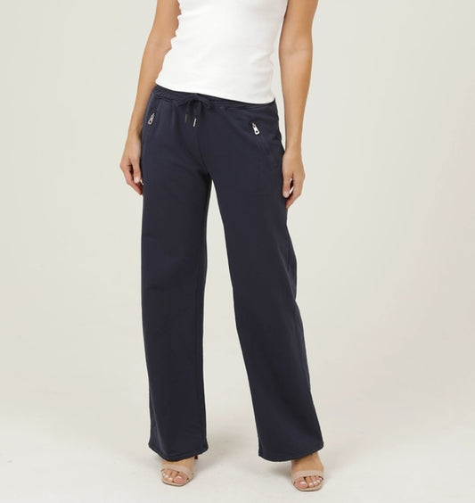 French Terry Wide Straight Leg Pants