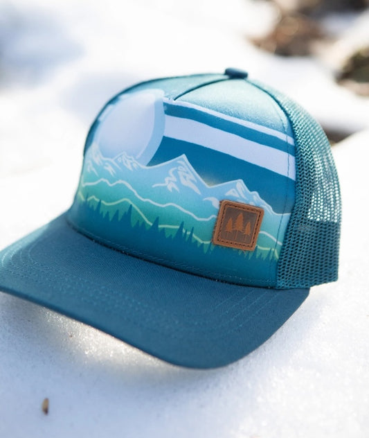 Mountain Stripe Kids Trucker Hat