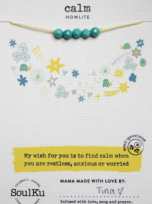 Little Wish Kids Necklace Howlite for Calm