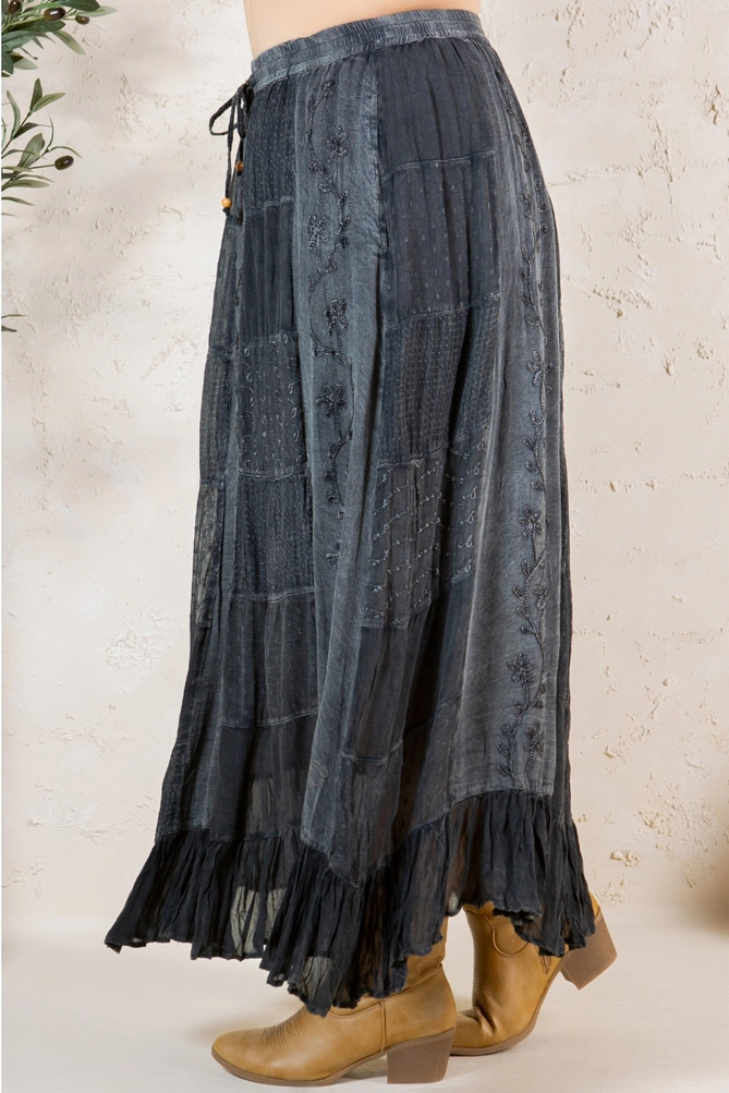 Gypsy Rhapsody Embroidered Skirt