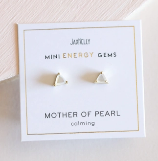 Mini Energy Earrings - Mother of Pearl