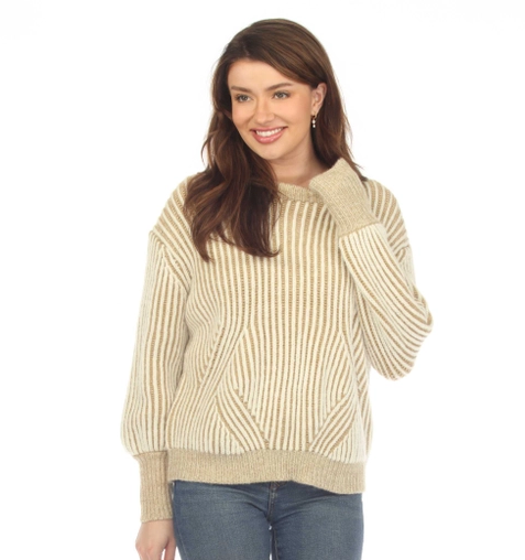 Knitted Cream Sweater Top