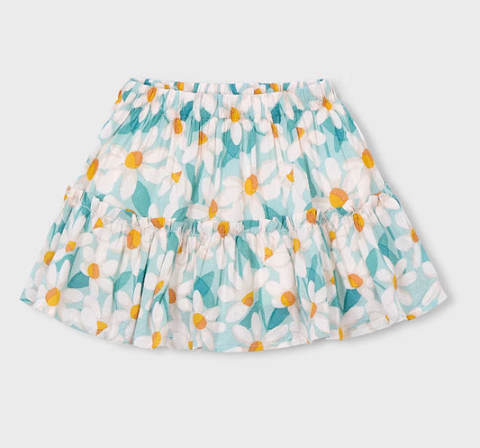 Girls Floral Printed Skirt