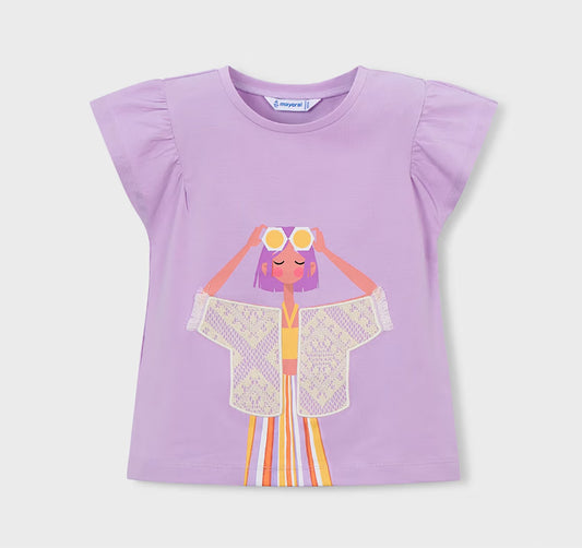 Girls Lace Overlay Cool Girl Tee