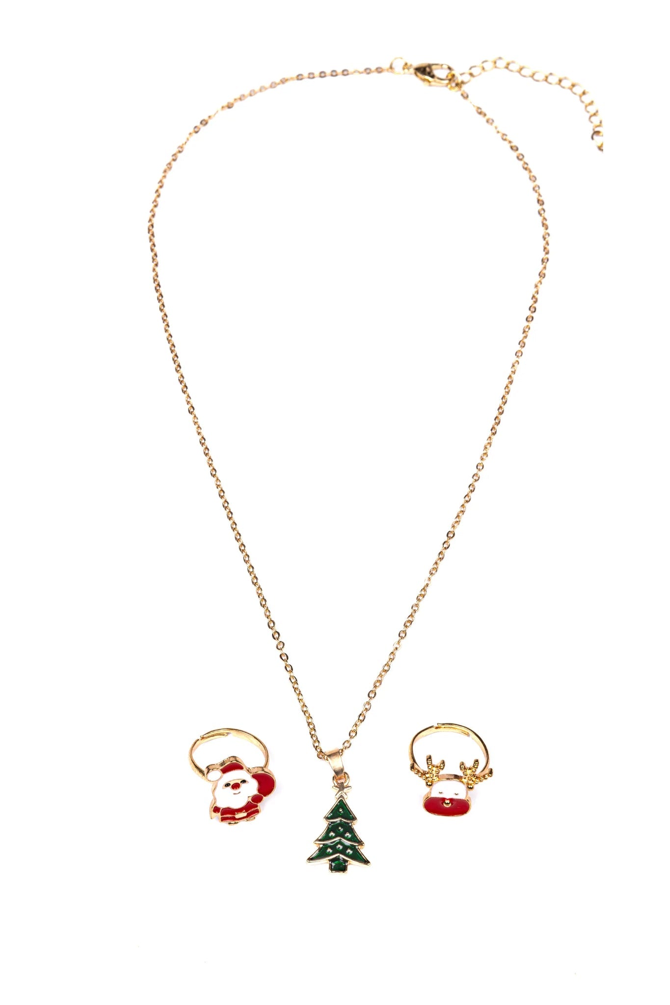 Girls Christmas Necklace & Ring