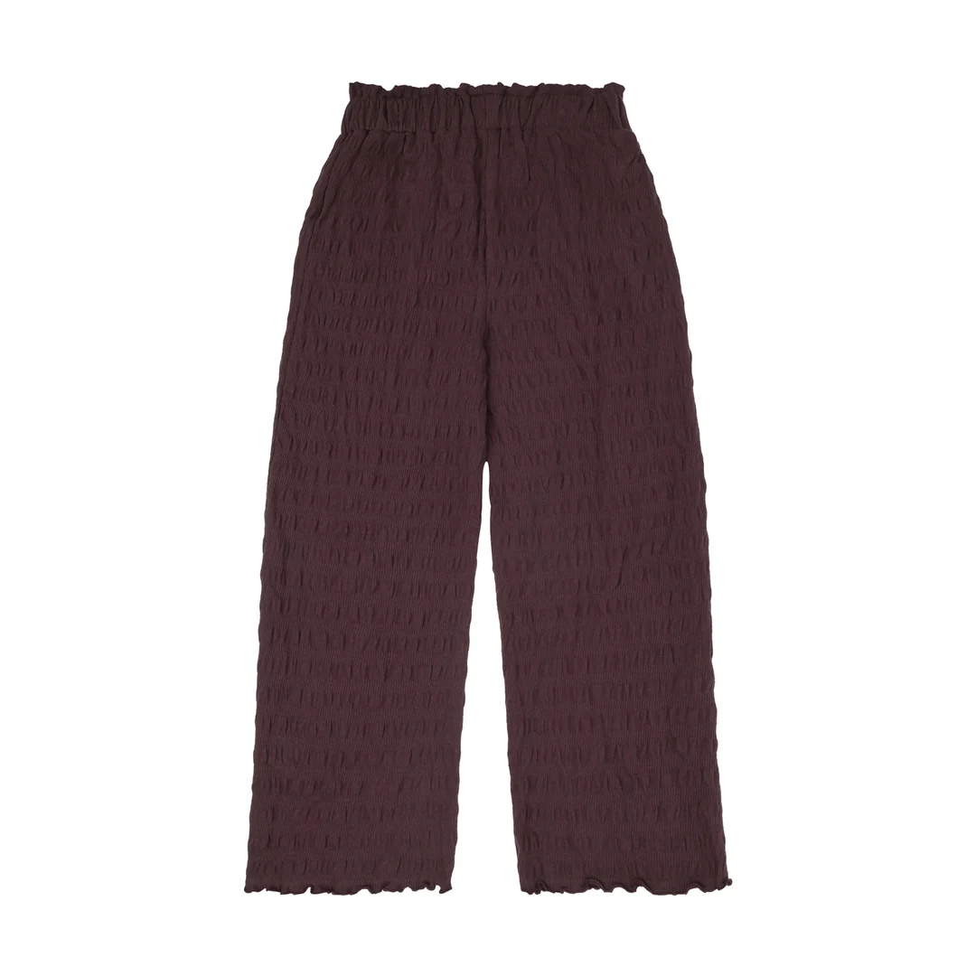 Girls Ruched Plum Pants