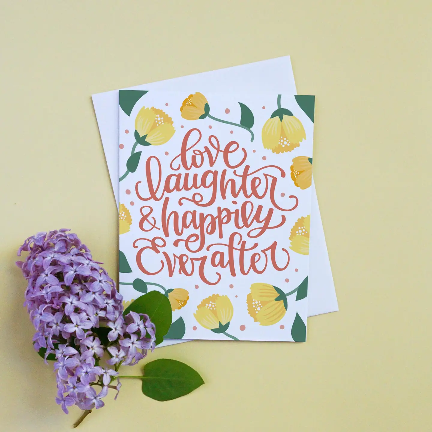 Love Laughter & Happily...Wedding Card