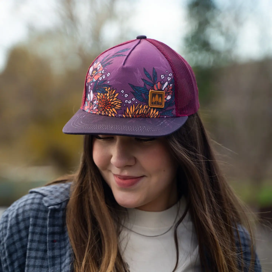 Fine Line Floral Trucker Hat