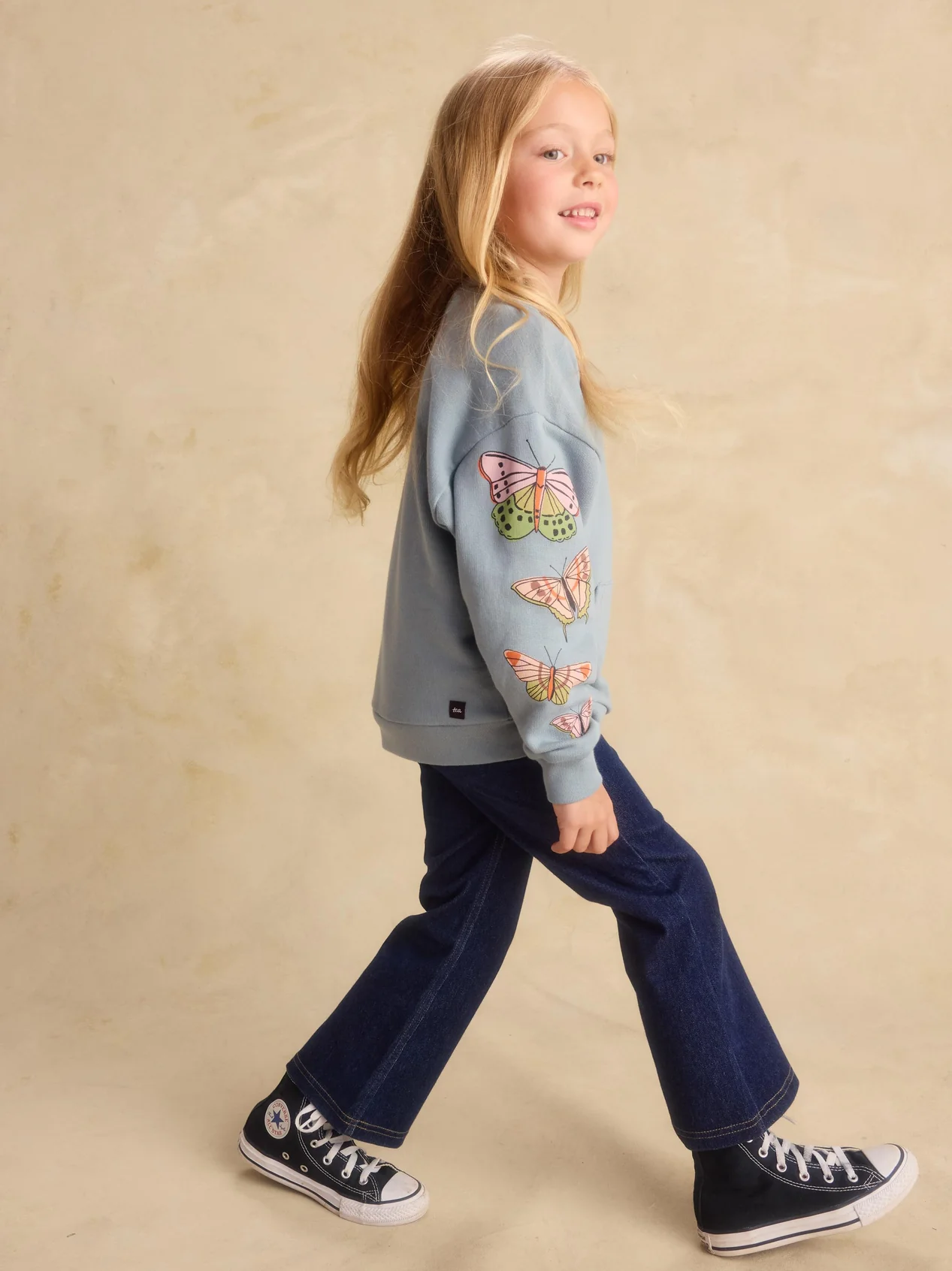 Girls Butterfly Kanga Popover Sweatshirt