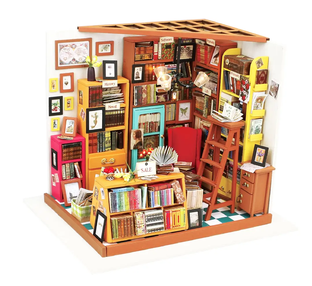DIY Miniature House Kit: Sam’s Study