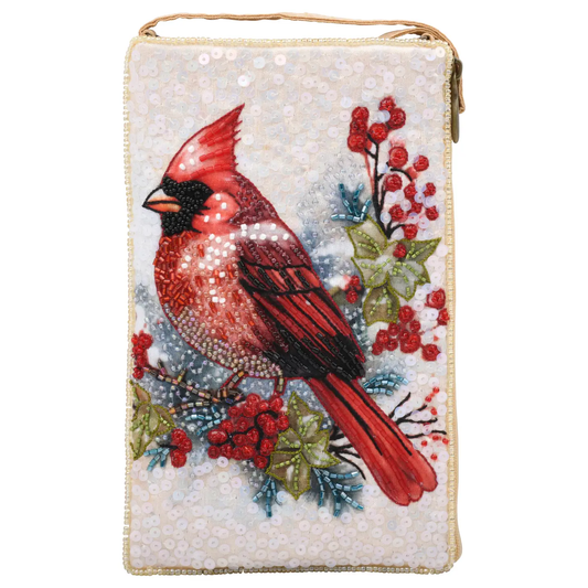 Beaded Purse - Christmas Cardinals